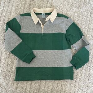 Class Club Striped Green and Gray Polo- NWOT